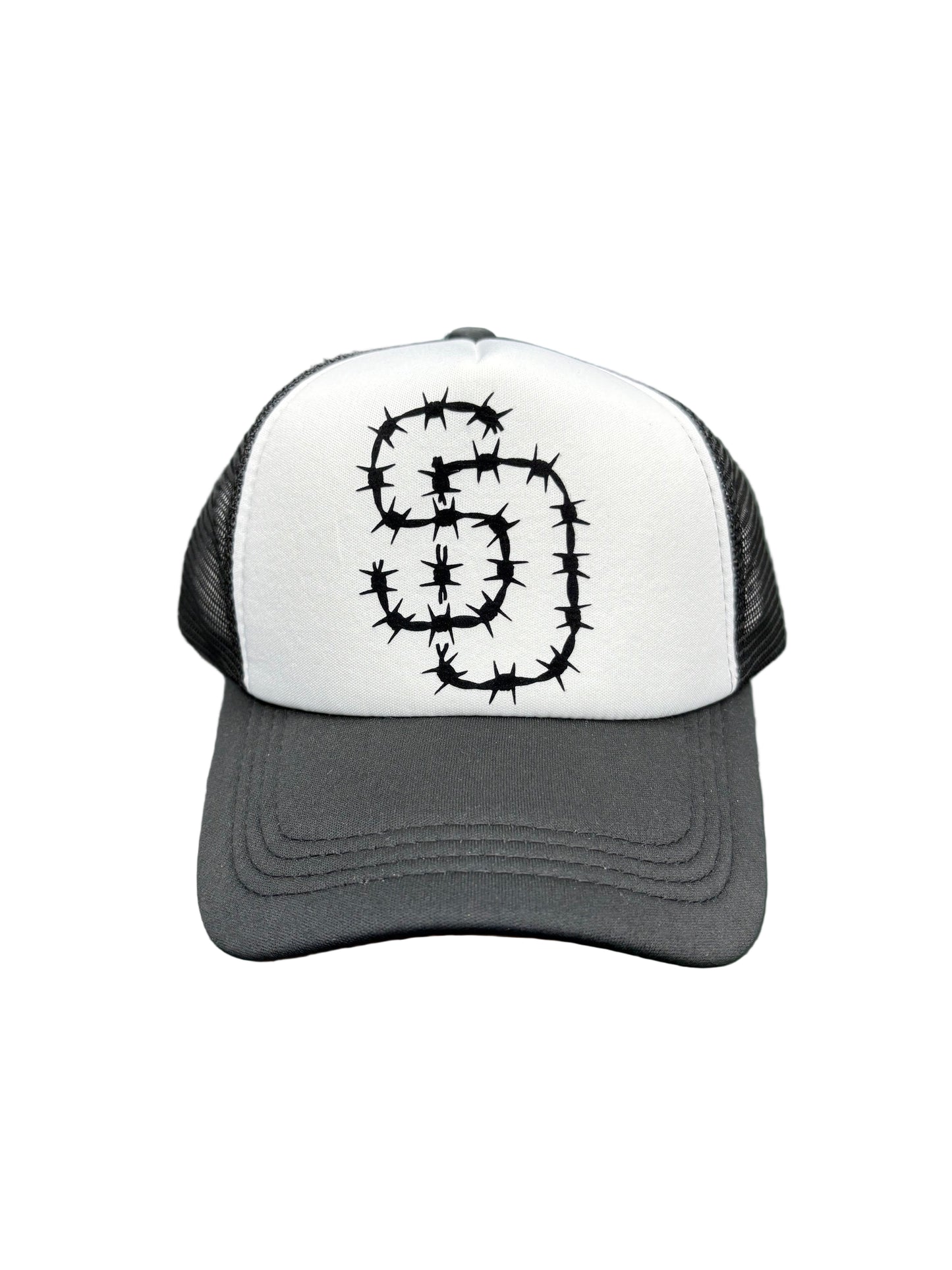SD Palmtrees Barbewire Edition Trucker hats (white/black)