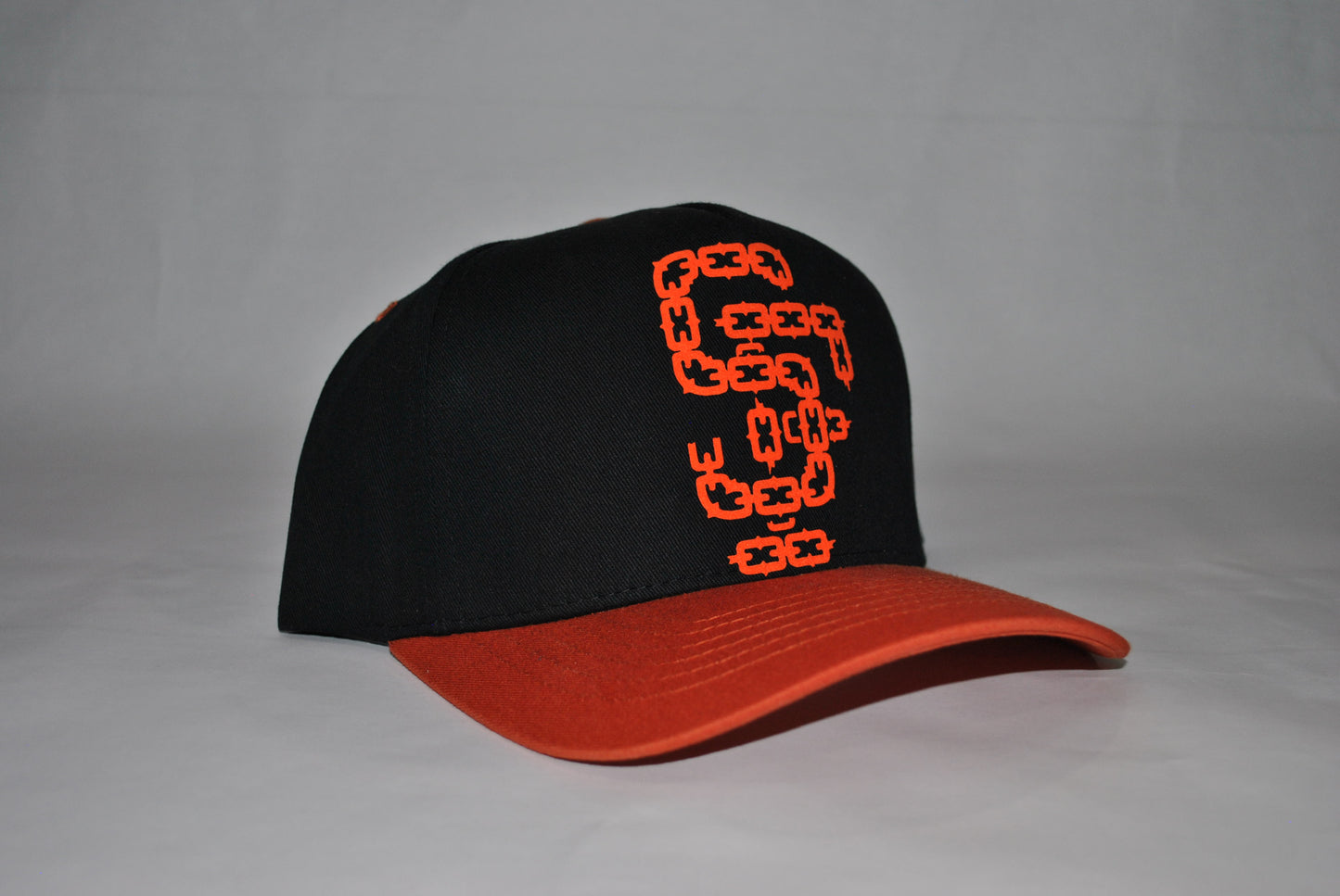 SF Giants Chain Series Snapback Hat Black/Orange