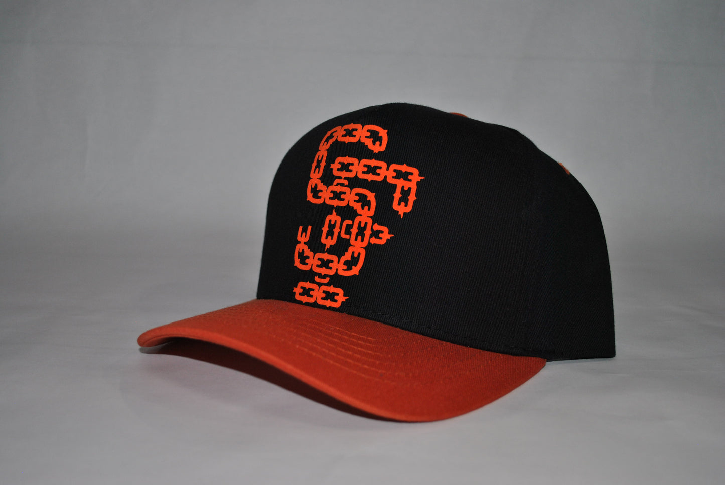 SF Giants Chain Series Snapback Hat Black/Orange