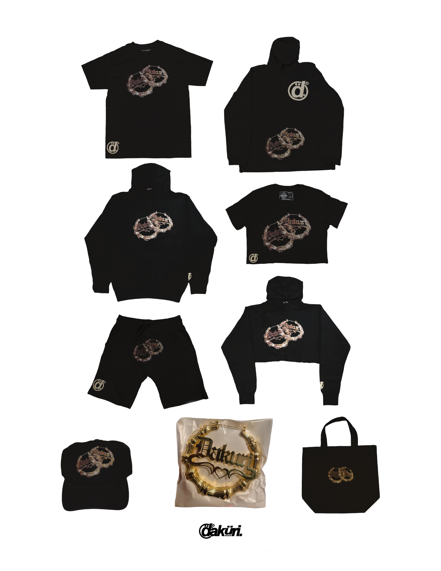 Daküri “Bamboos” Crop Top Hoodie