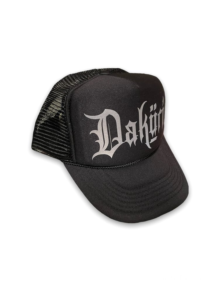 Black Rockstar Reflective Trucker hat