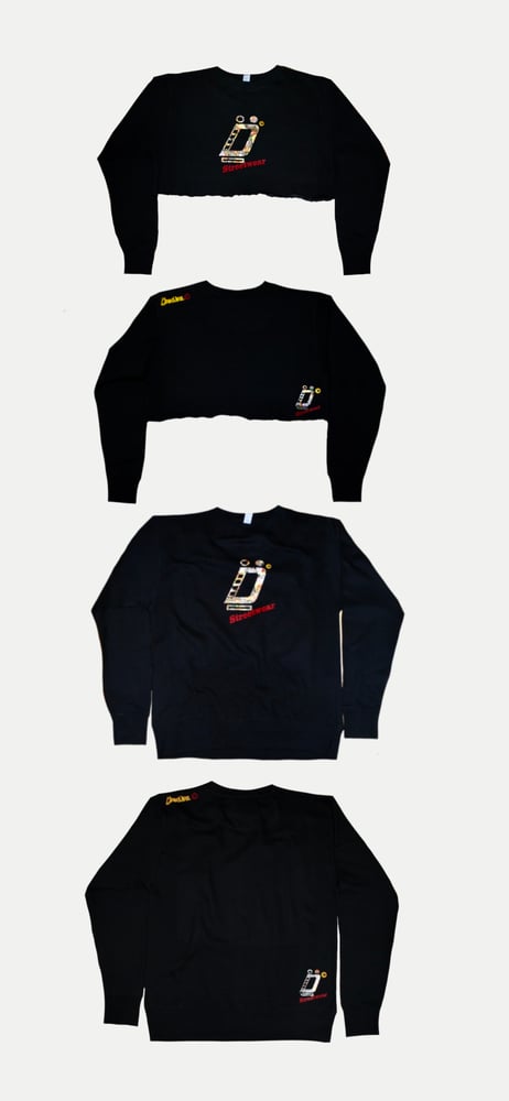 Daküri Streetwear Logo "Tropical Cheetah" Croptop Crewneck sweater