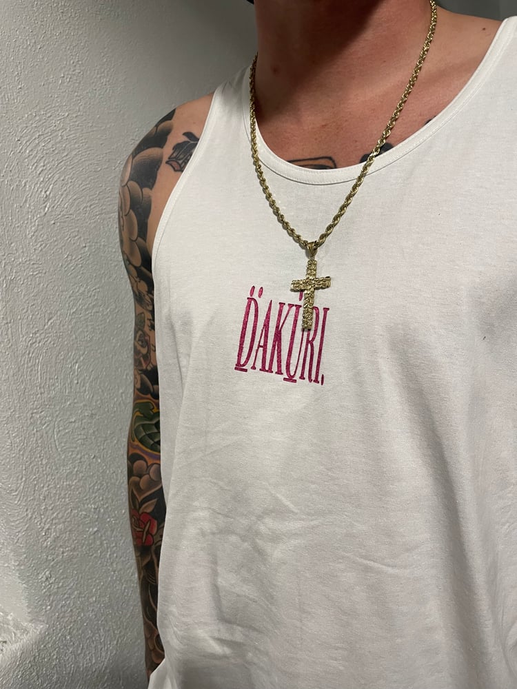 Daküri Valvet Magazine Tank Top (white)