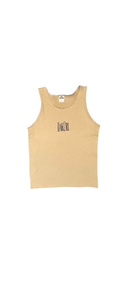 Daküri Velvet Magazine logo Tank Top (Tan)