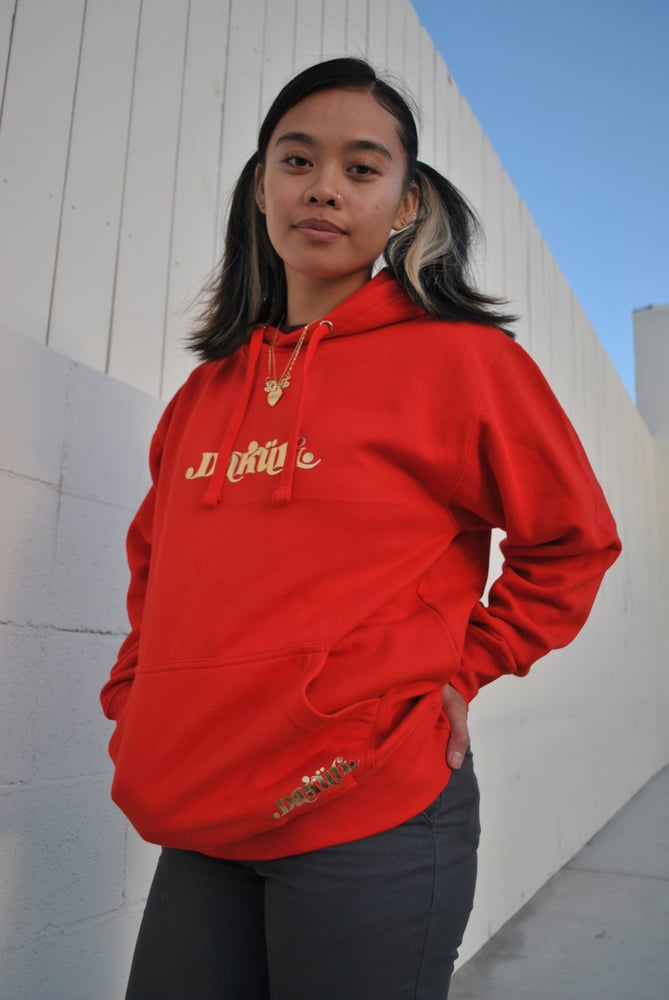 Red "Goldmember" hoodie