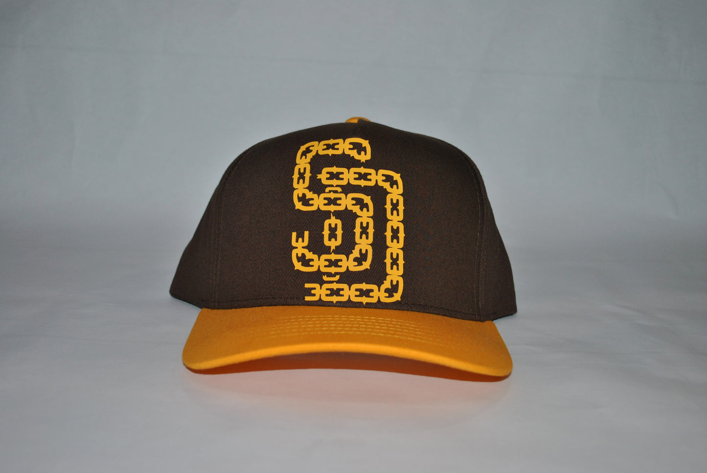SD Padres Chain Series Snapback Hat Brown/Gold