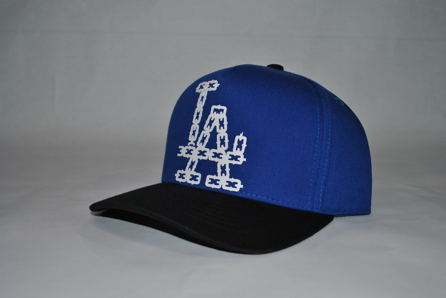 LA Dodgers Chain Series Snapback Hat  Black/Blue