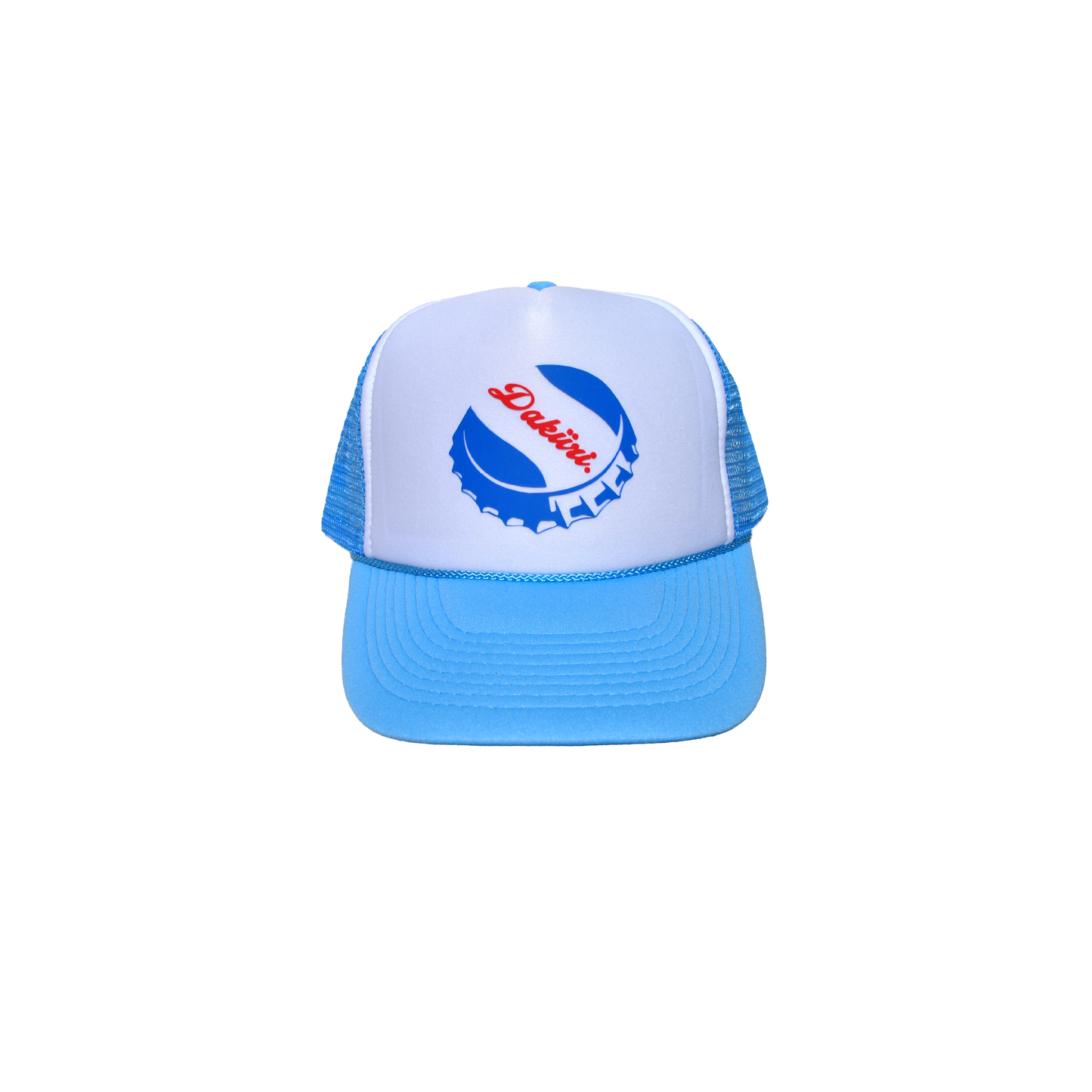 Daküri “No Cap" Tan Trucker Snapback Blue