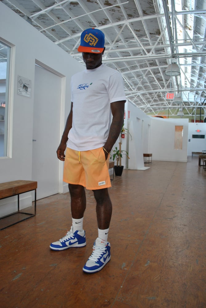 Orange to Yellow Daküri "Summertime" Thermo-activated shorts