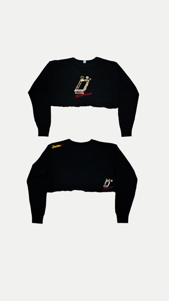 Daküri Streetwear Logo "Tropical Cheetah" Croptop Crewneck sweater