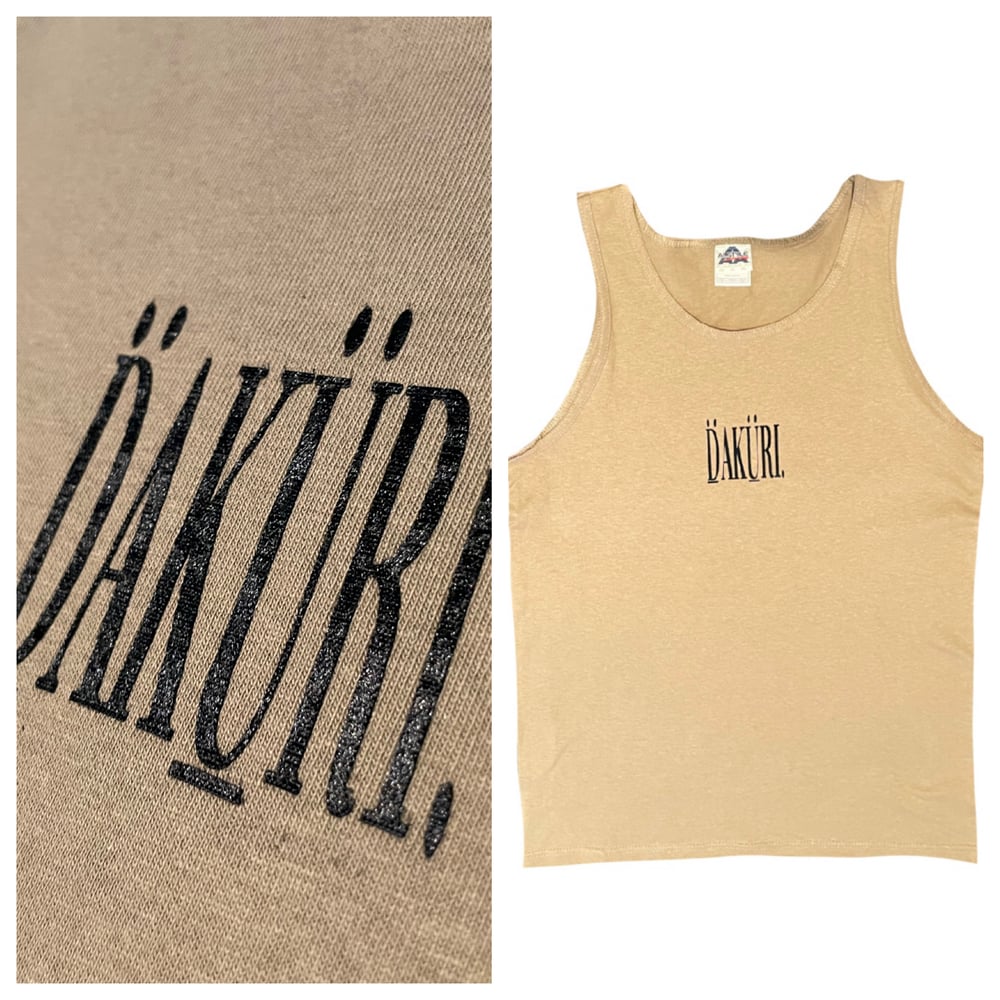 Daküri Velvet Magazine logo Tank Top (Tan)