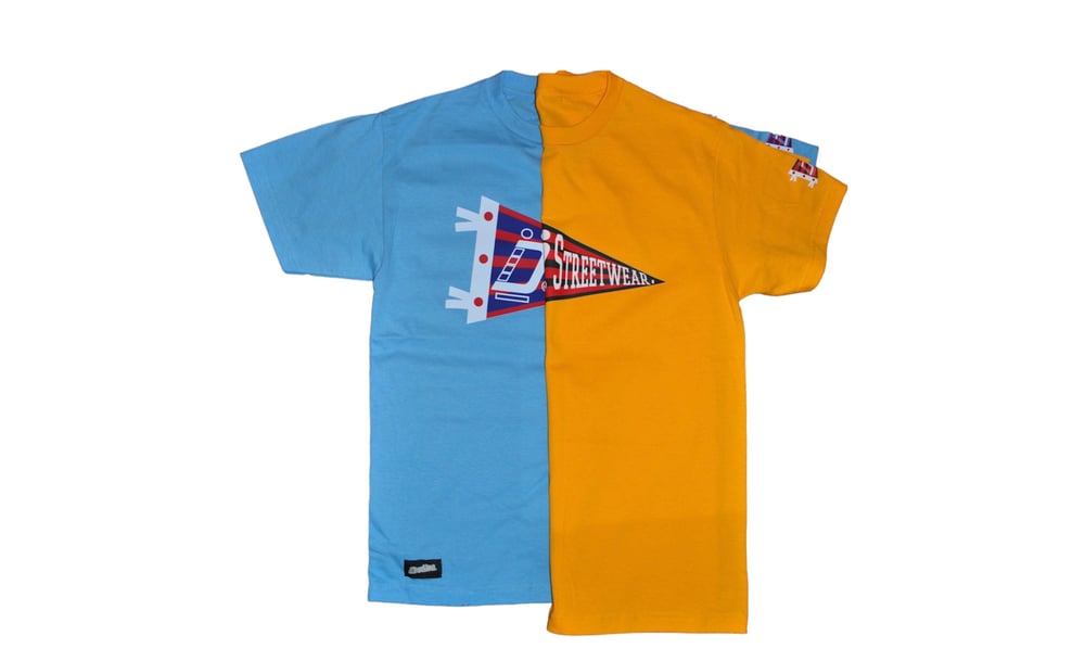 Orange & white Pennant Banner Trucker hat