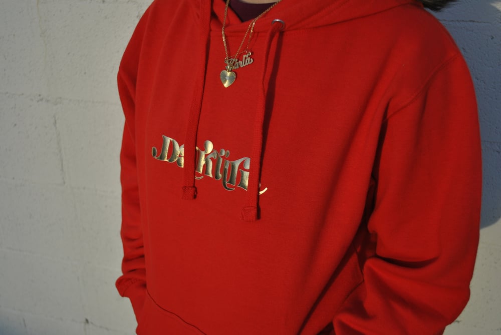 Red "Goldmember" hoodie